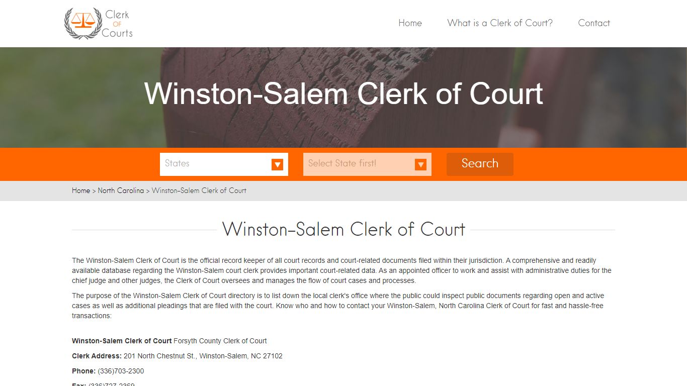 Winston-Salem Clerk of Court